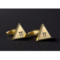 Brass Cufflinks - Custom Shape - Gold Colored Finish